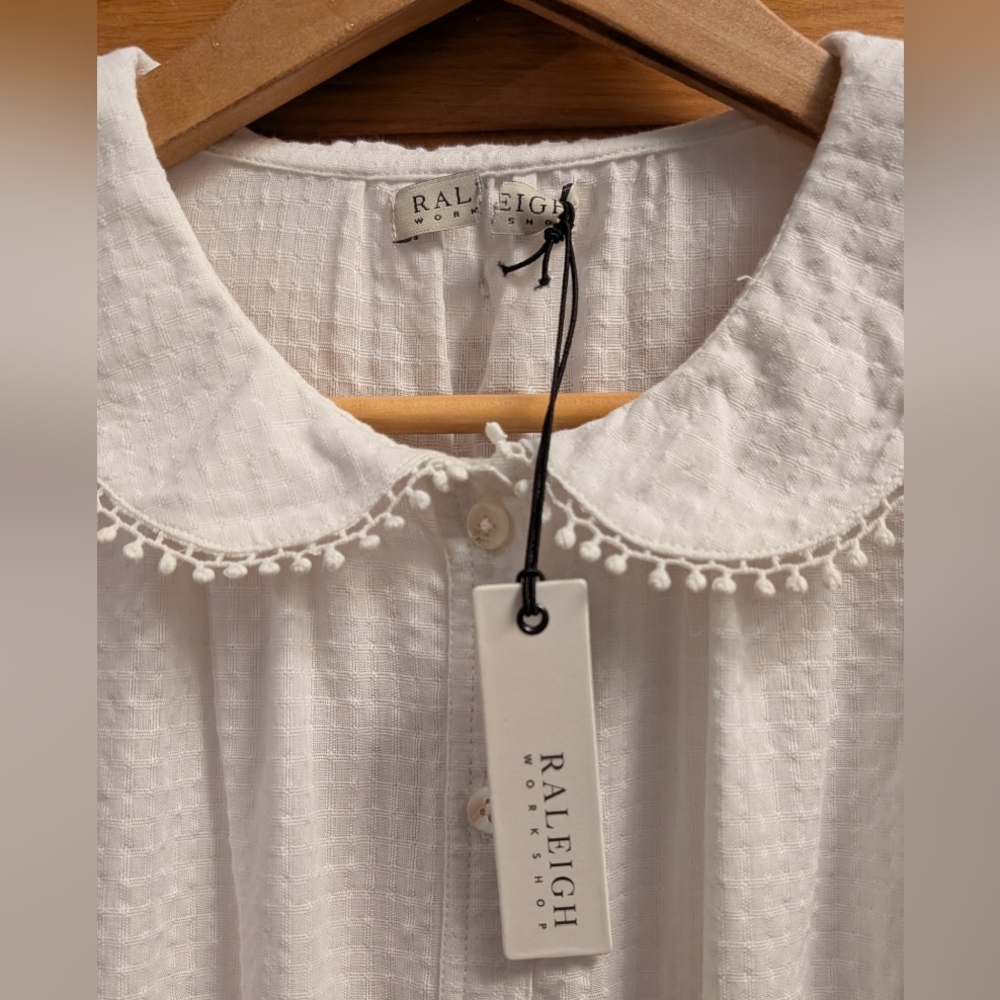 Raleigh Workshop Louise Shirtdress | Ripstop Gauze | Size S | White
